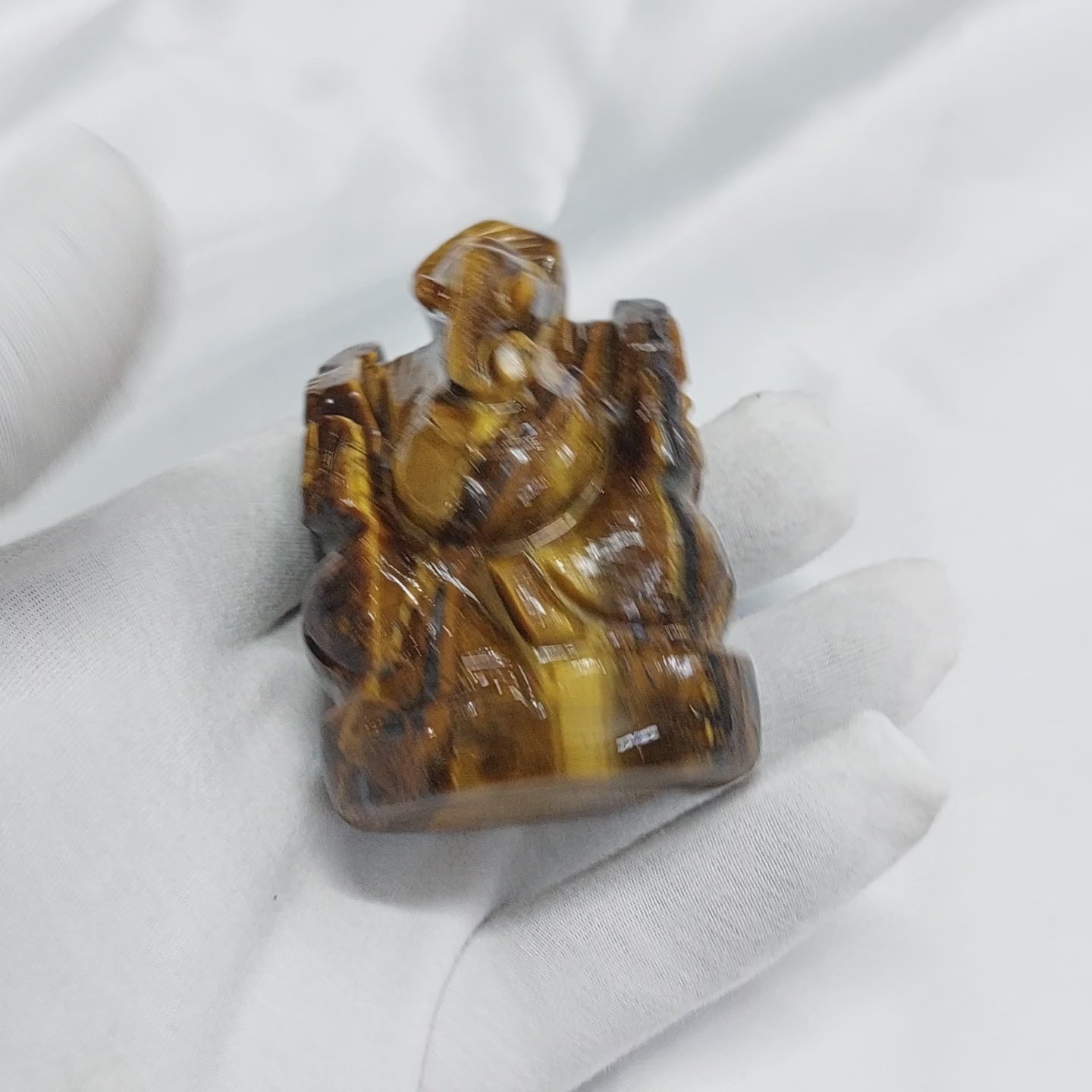 NATURAL TIGER EYE LORD GANESH STATUE, NATURAL TIGER EYE