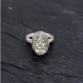 Natural Pyrite Ring - Jaipur Crystal Gems