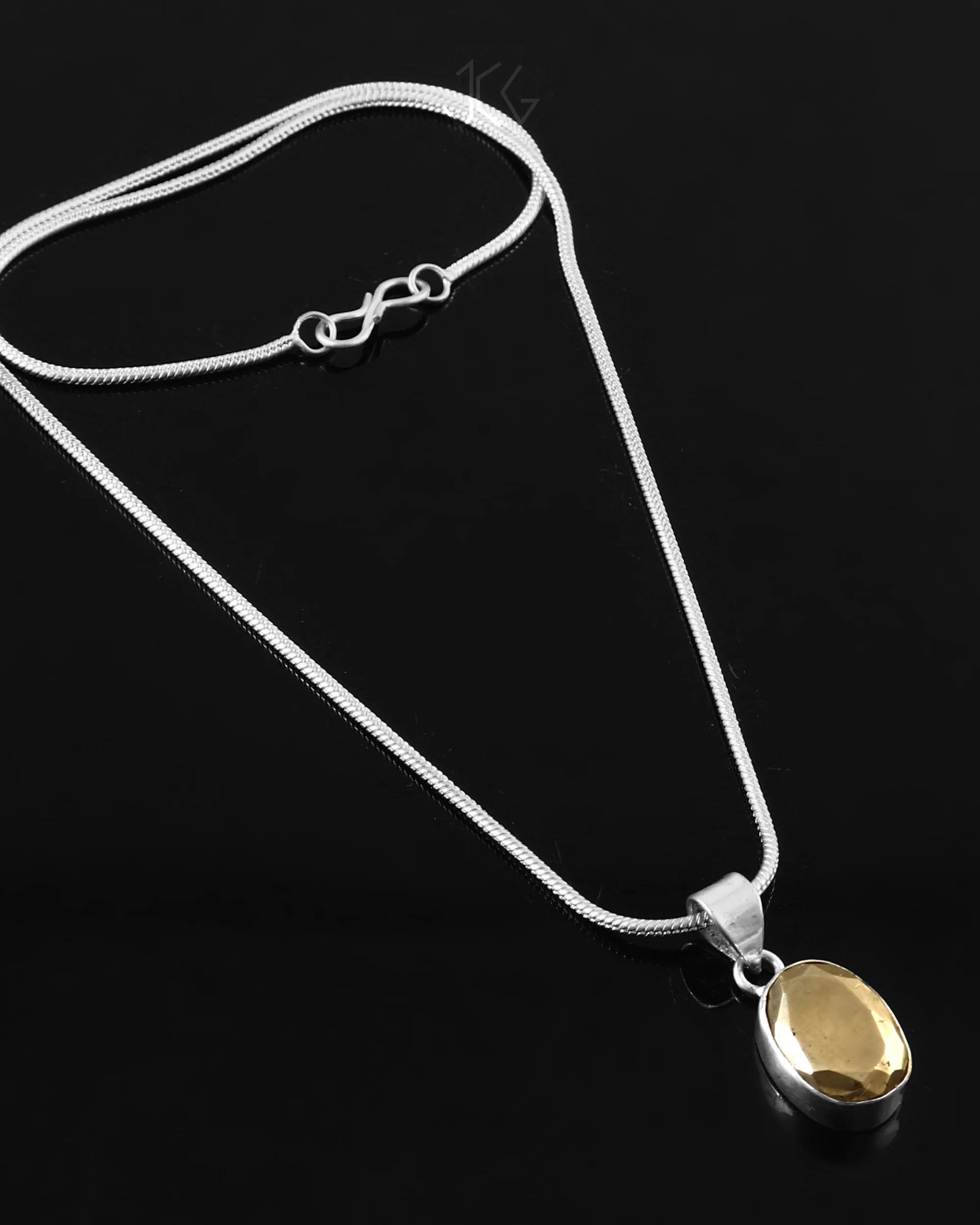 Pyrite Cut Stone Oval Shape Pendant