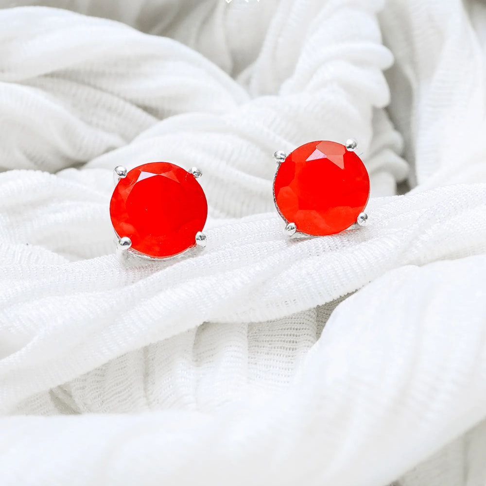 Red Carnelian Earrings Jaipur Crystal Gems
