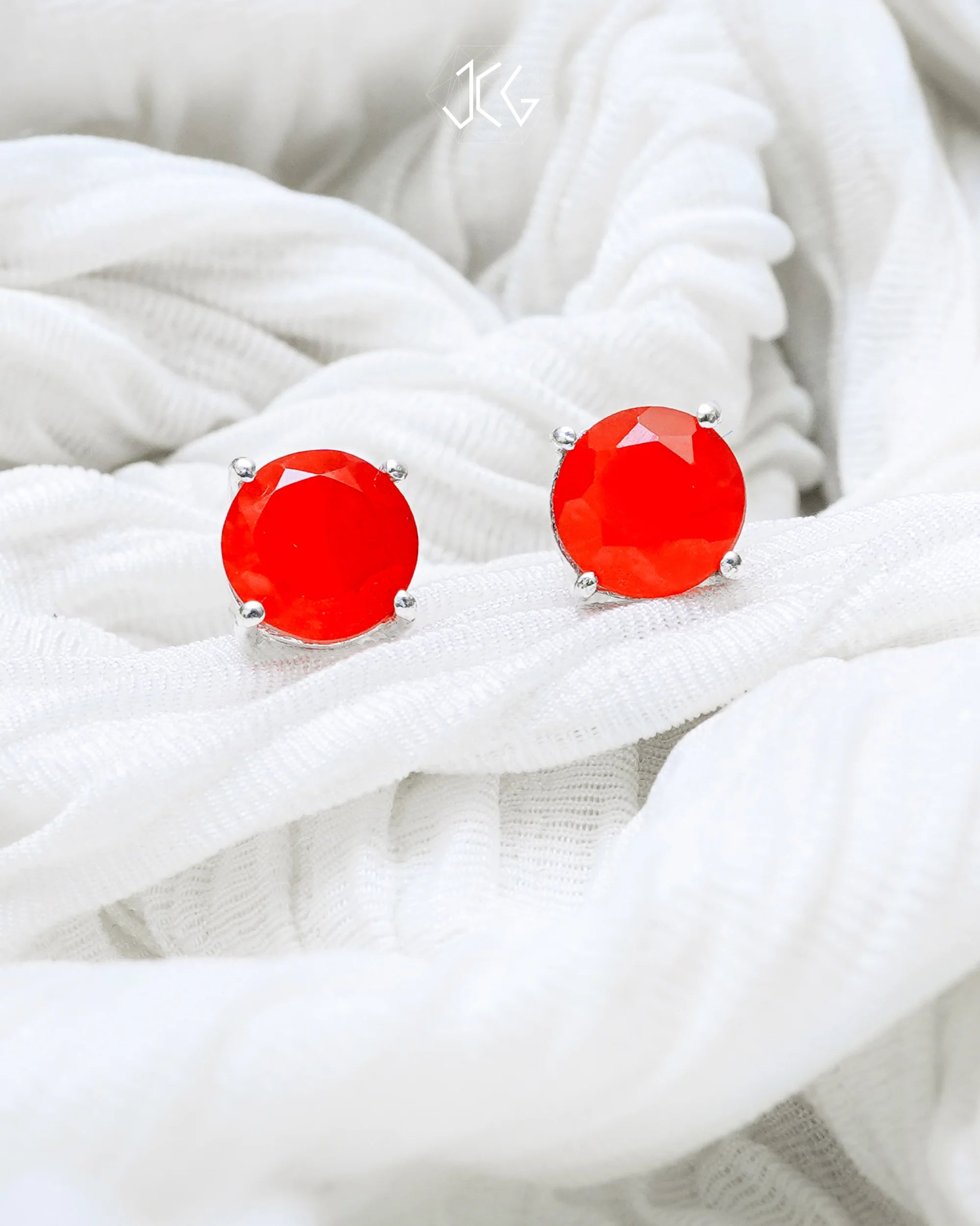 Red Carnelian Earrings Jaipur Crystal Gems