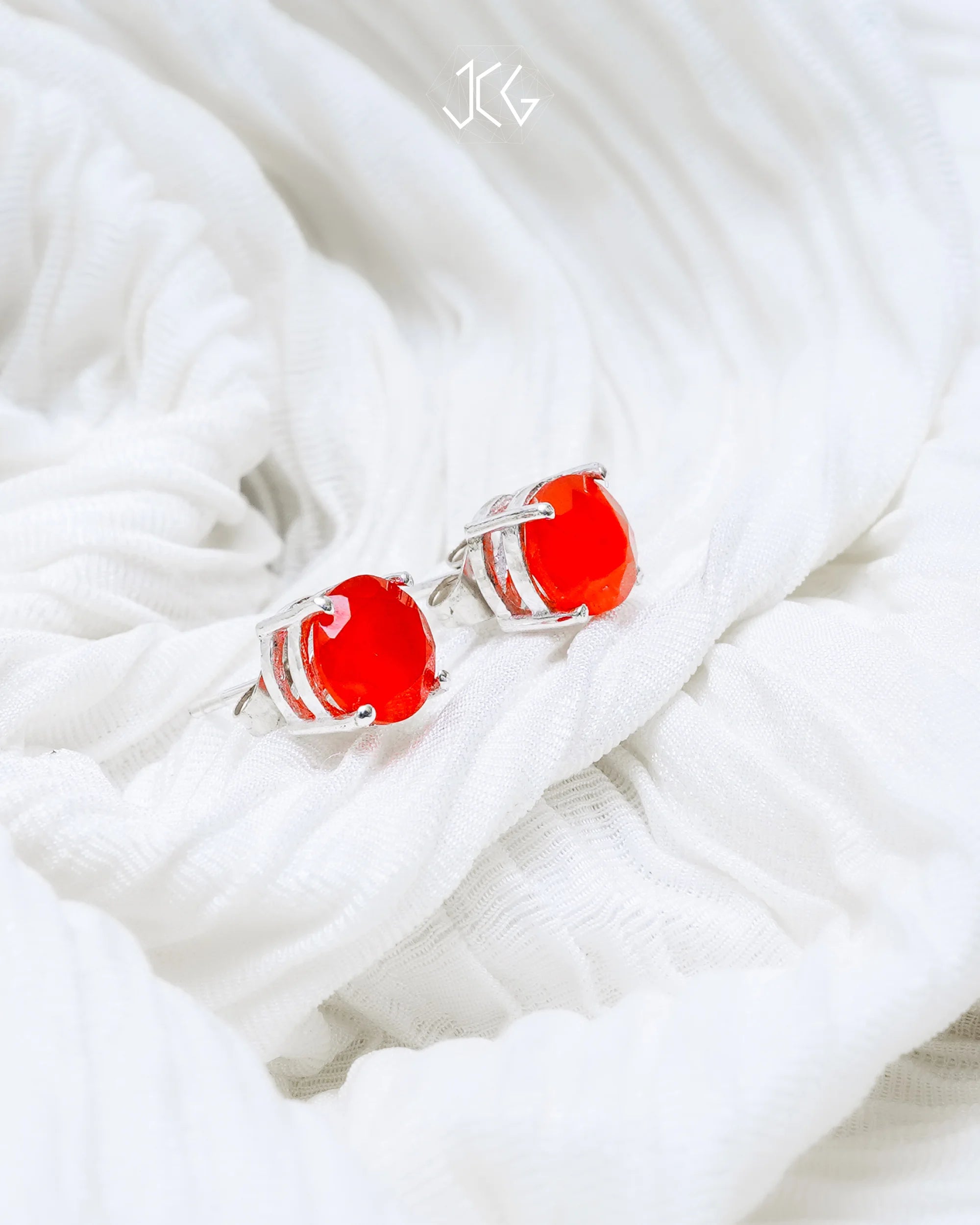 Red Carnelian Earrings Jaipur Crystal Gems