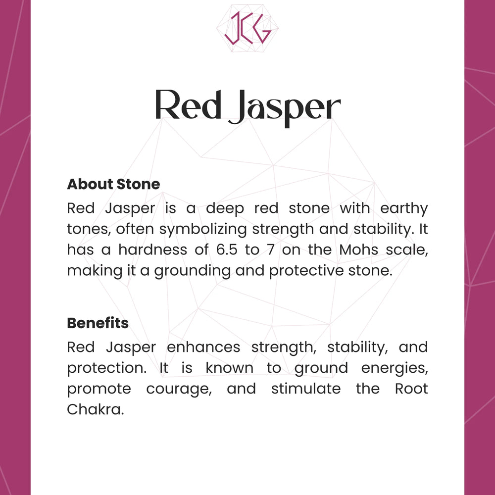 Red Jasper Chain Bracelet - Jaipur Crystal Gems