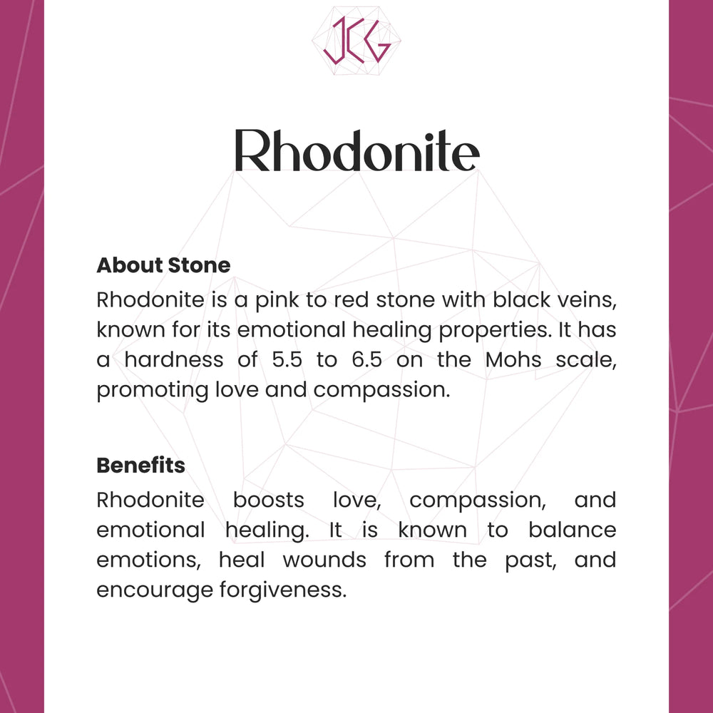 Rhodonite Bracelet - Jaipur Crystal Gems