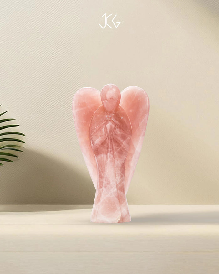 Rose Quartz Angel Jaipur Crystal Gems