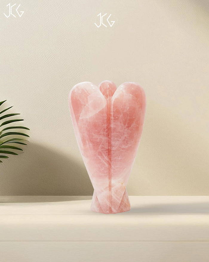 Rose Quartz Angel Jaipur Crystal Gems