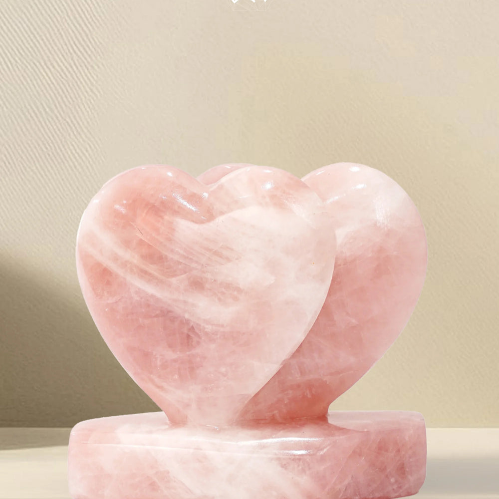 Rose Quartz Heart Jaipur Crystal Gems