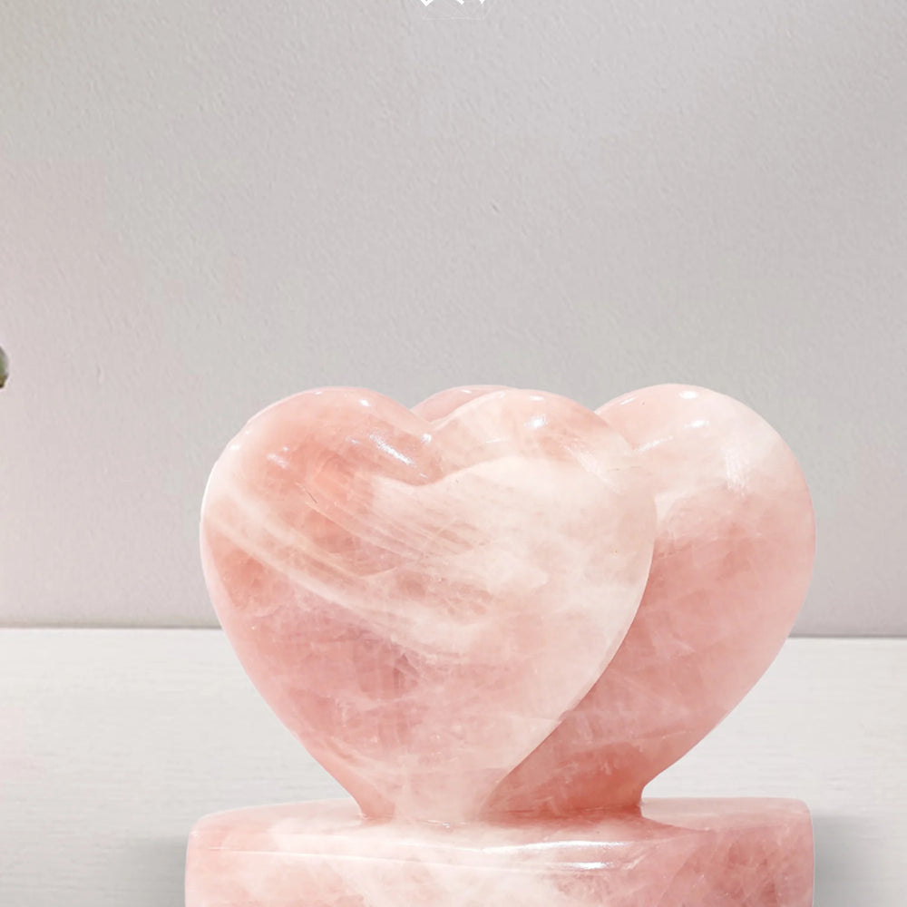 Rose Quartz Heart Jaipur Crystal Gems