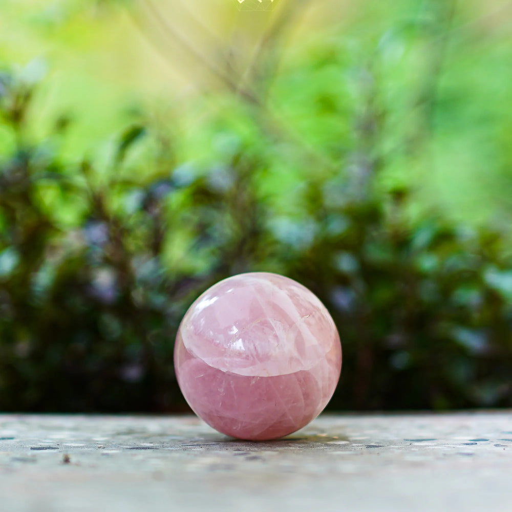 Rose Quartz Sphere - Jaipur Crystal Gems