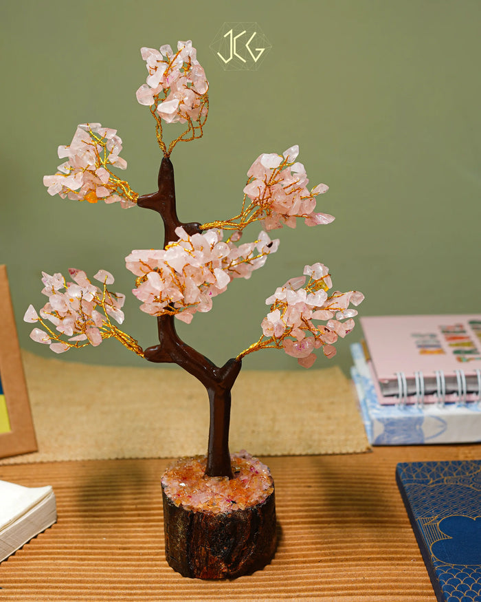 Rose Quartz Tree Jaipur Crystal Gems