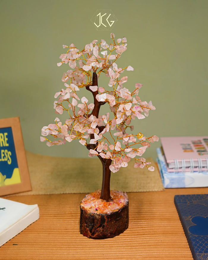 Rose Quartz Tree Jaipur Crystal Gems