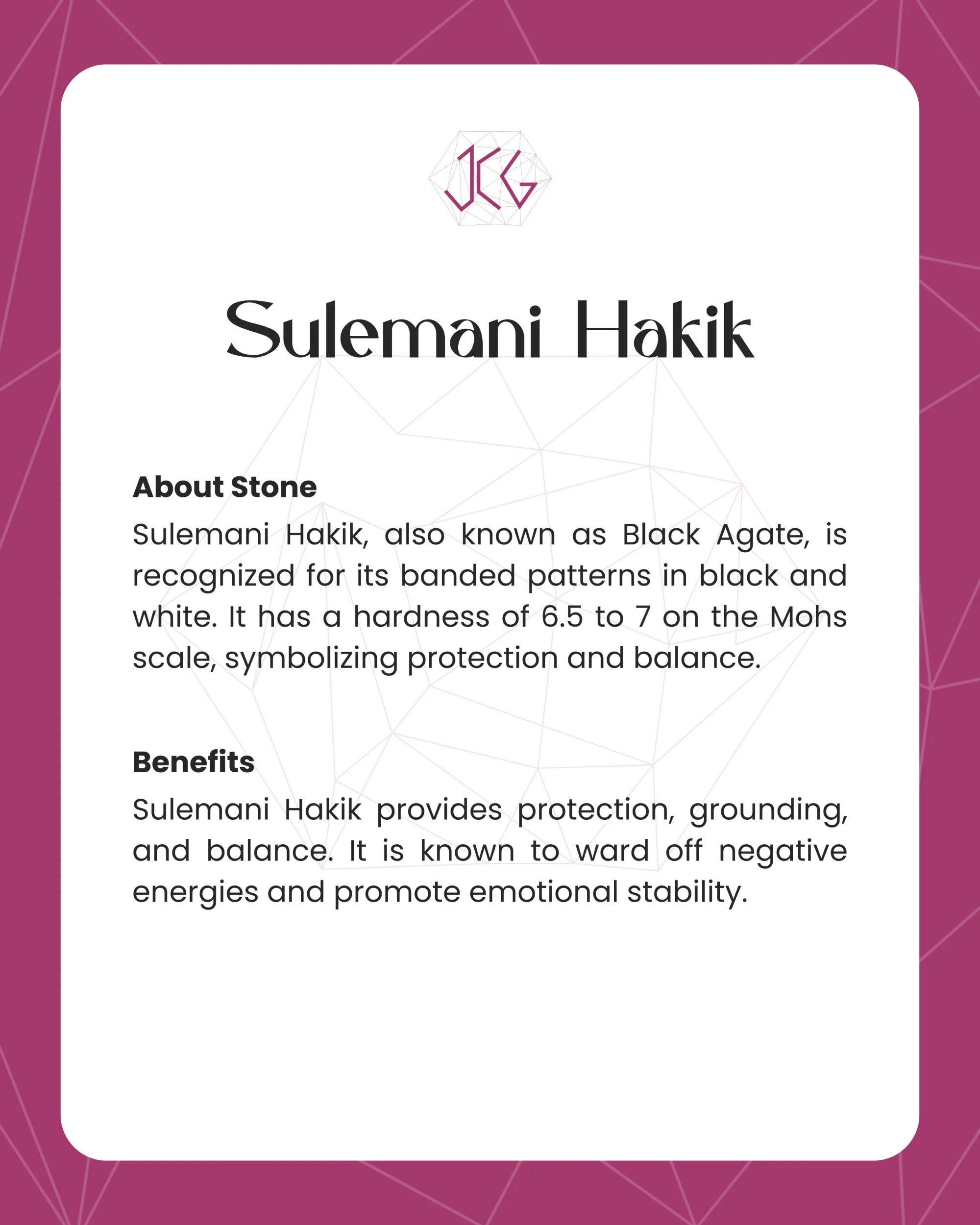 Sulemani Hakik Pendant Jaipur Crystal Gems