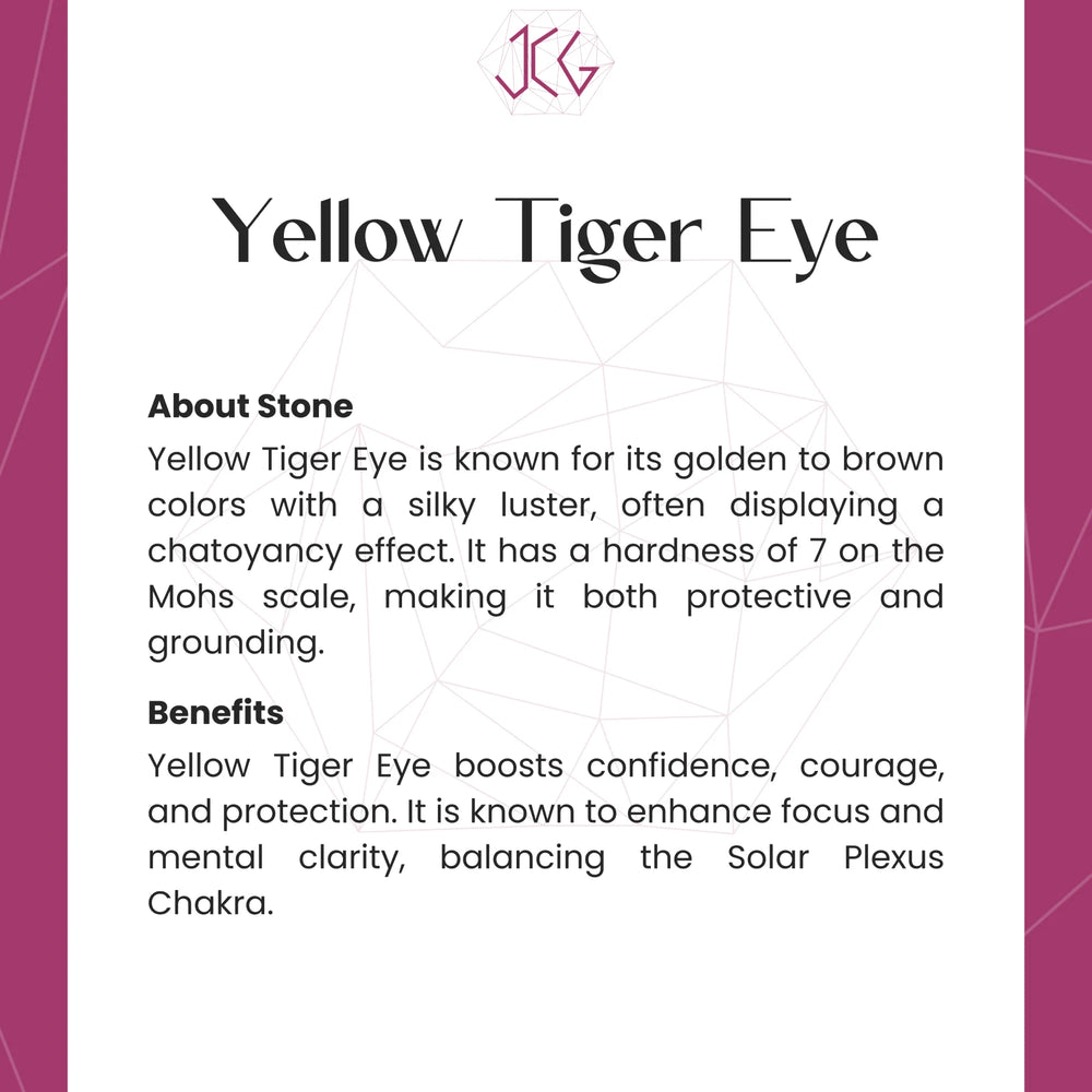 Yellow Tiger Eye Chain Bracelet Jaipur Crystal Gems