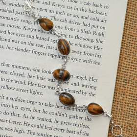 Yellow Tiger Eye Chain Bracelet - Jaipur Crystal Gems