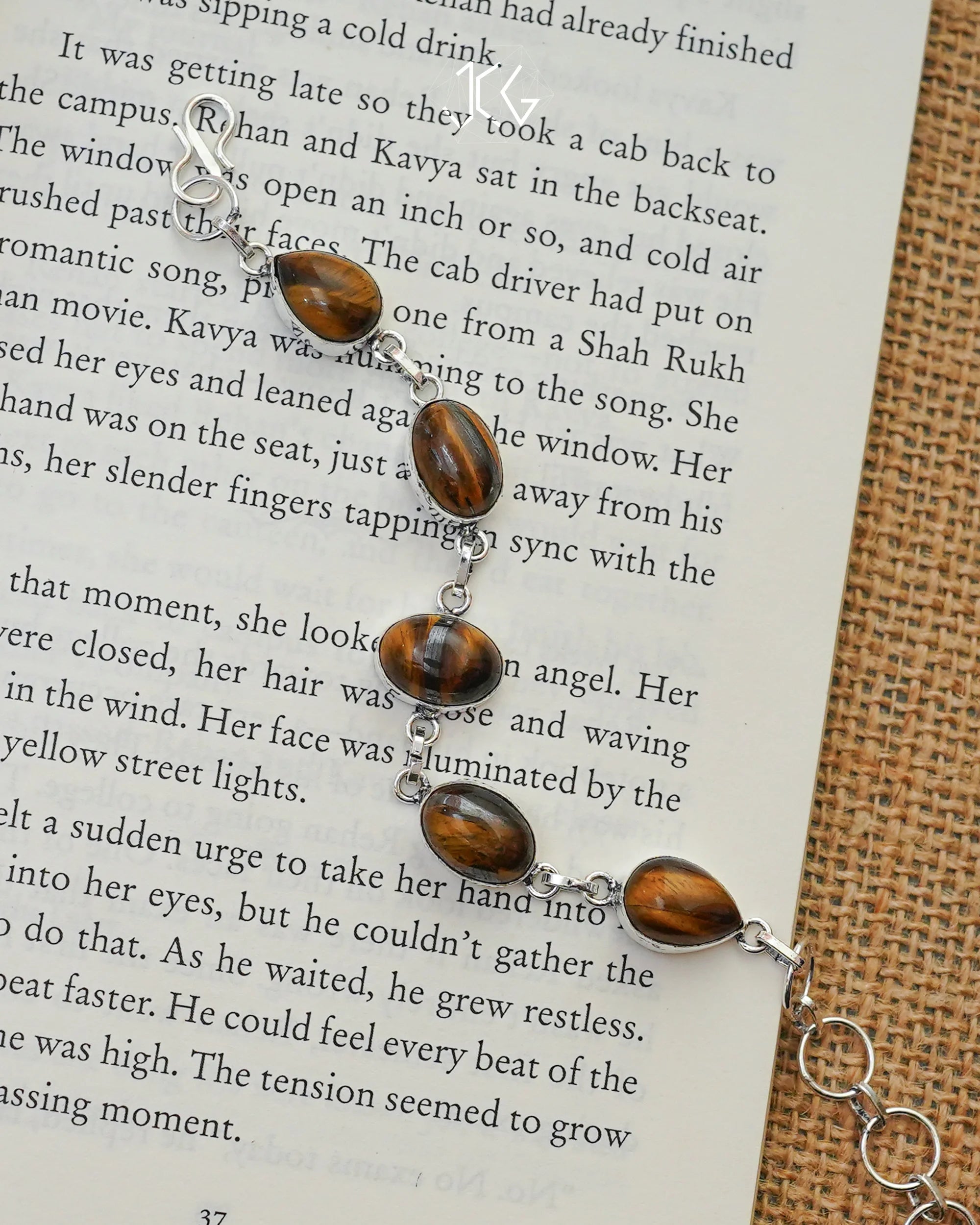 Yellow Tiger Eye Chain Bracelet - Jaipur Crystal Gems