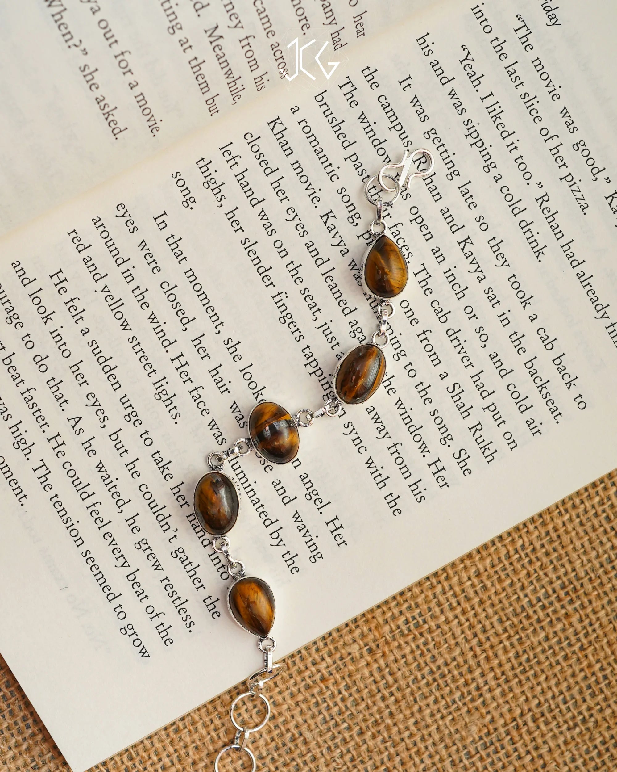 Yellow Tiger Eye Chain Bracelet - Jaipur Crystal Gems